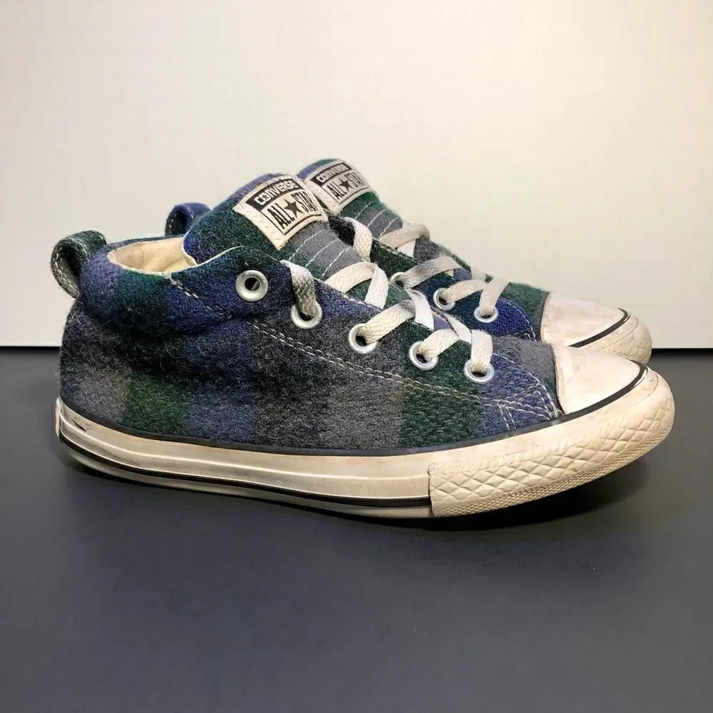 Kids CONVERSE All Star Multicolor Plaid Low Top Shoes / Size 3